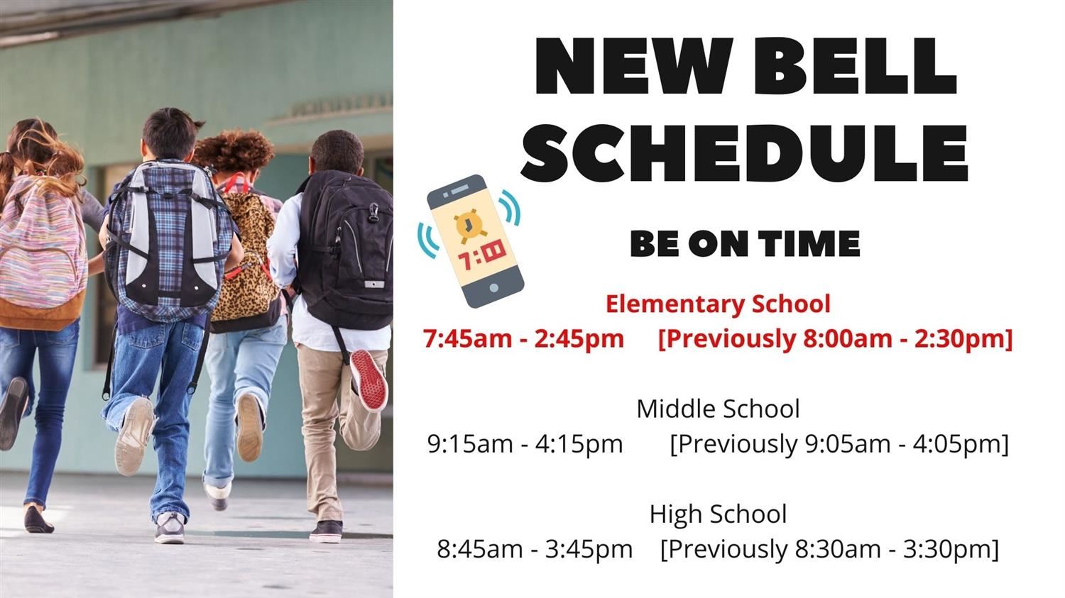 New Bell Schedule New Bell Schedule